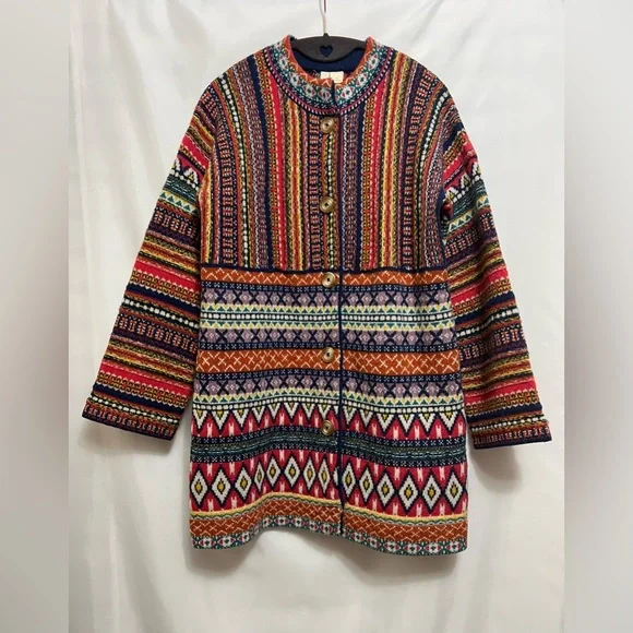 Anthropologie Moth Livia Intarsia Cardigan - Picture 2 of 11